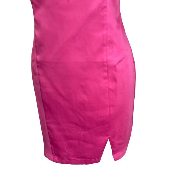 Lulus Glamorous Times Hot Pink Strapless Bodycon Mini Dress Size L NWT - Picture 4 of 10